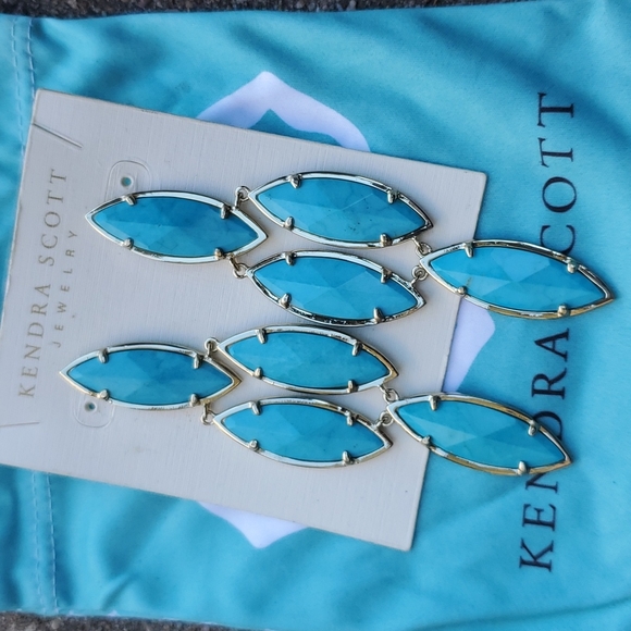Kendra Scott Jewelry - Kendra Scott Arminta Earrings Turquoise Gold